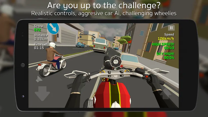 Schermata di gioco di Cafe Racer