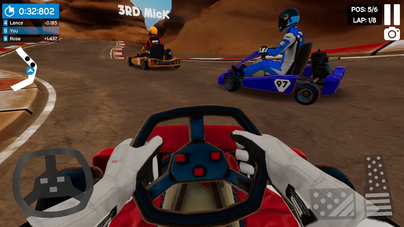 Schermata di gioco di Real Go Kart Karting
