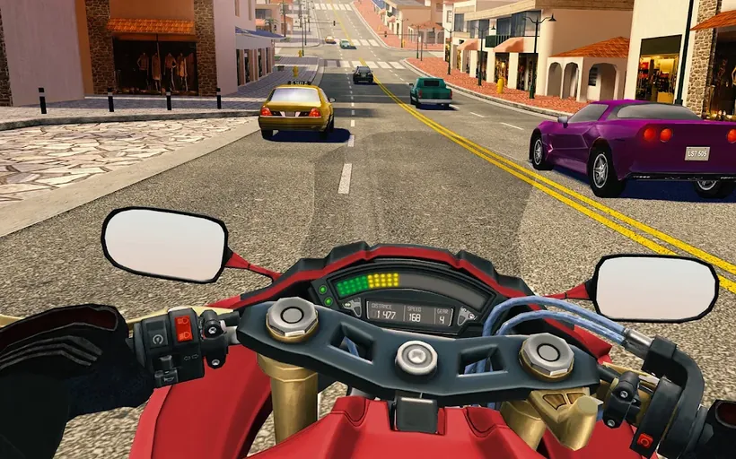 Schermata di gioco di Moto Rider GO: Highway Traffic