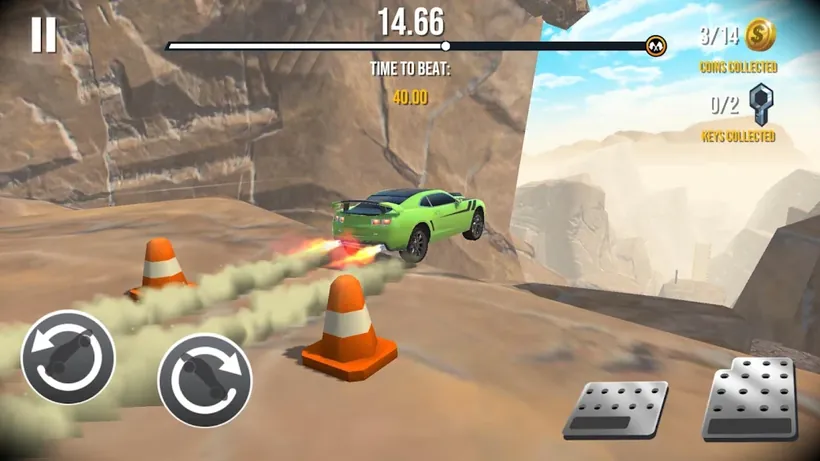Schermata di gioco di Stunt Car Extreme
